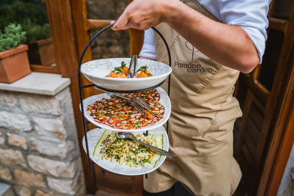Our appetizers in Restaurant Paradise Garden in Hvar